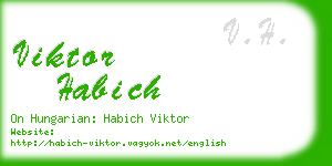viktor habich business card